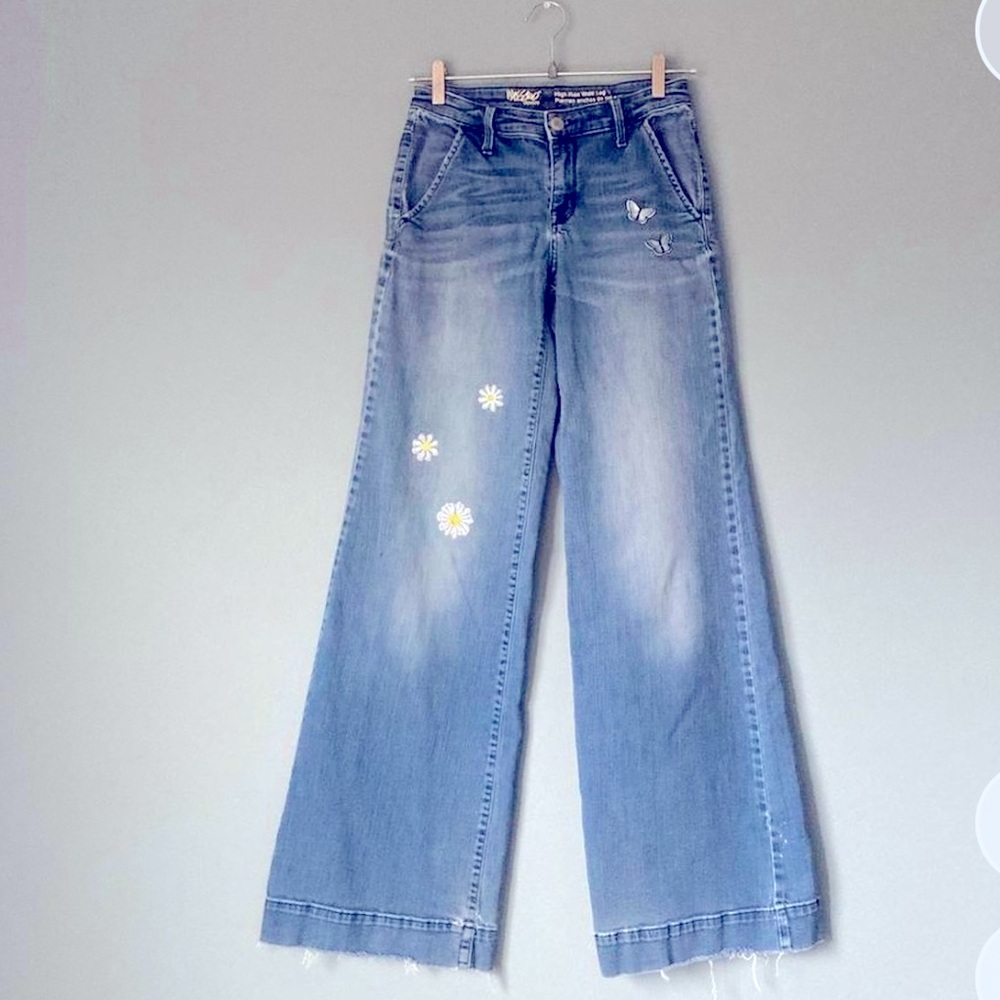 Vintage patched 70’s style jeans